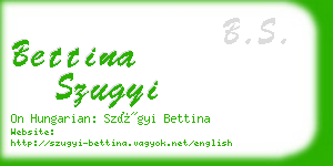 bettina szugyi business card